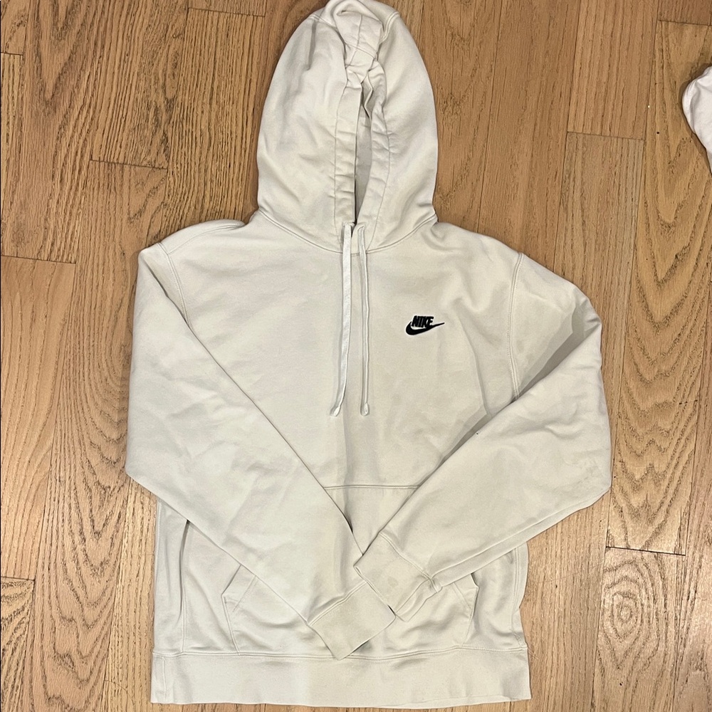 Nike Men's Cream Hoodie Sweater